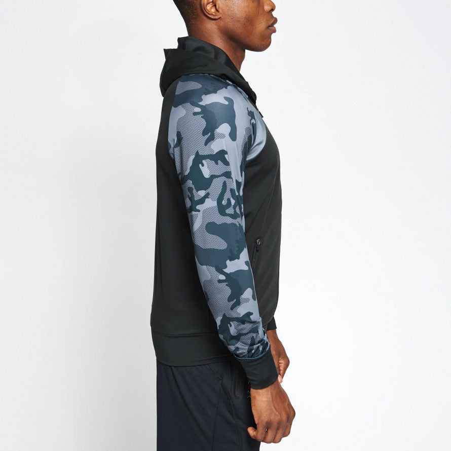 CAMO HOODED LIGHT SWEATSHIRT