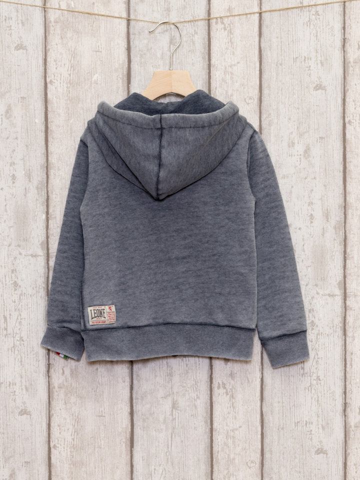 LEONE BOY HOODY ZIPPED DENIM