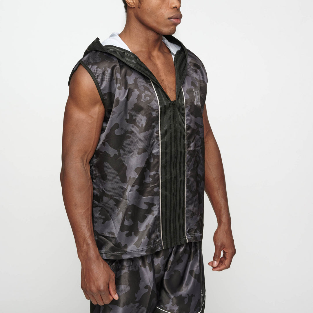 CAMOBLACK SLEEVELESS BOXING GOWN